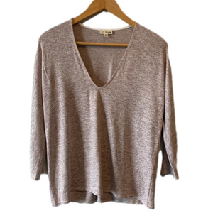 ARITZIA Wilfred Free Lilac Oversized V Neck T-Shirt Size XXS